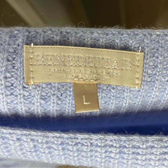 Benedetta B Sweater Cashmere Blend Periwinkle Blue L - Picture 7 of 15